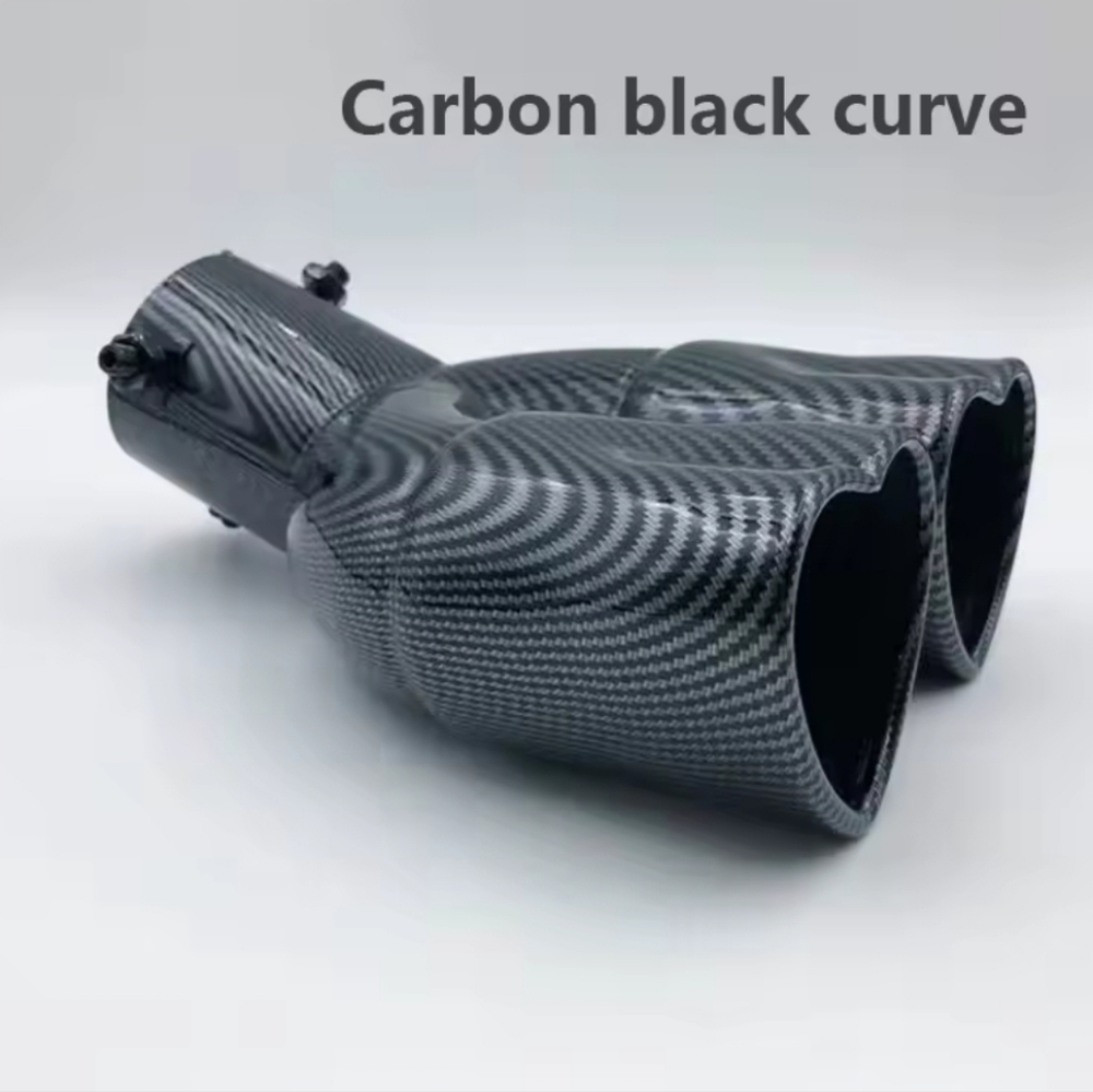Double Heart Bent Exhaust Muffler Choose Color 2.5" Opening Straight Available